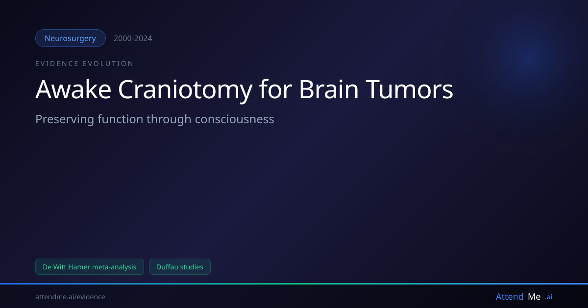 Awake Craniotomy for Brain Tumors | Evidence Evolution | AttendMe