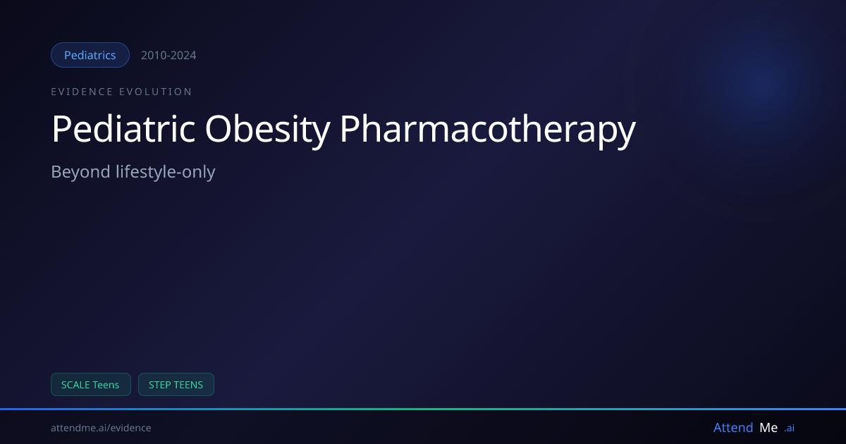 Pediatric Obesity Pharmacotherapy | Evidence Evolution | AttendMe